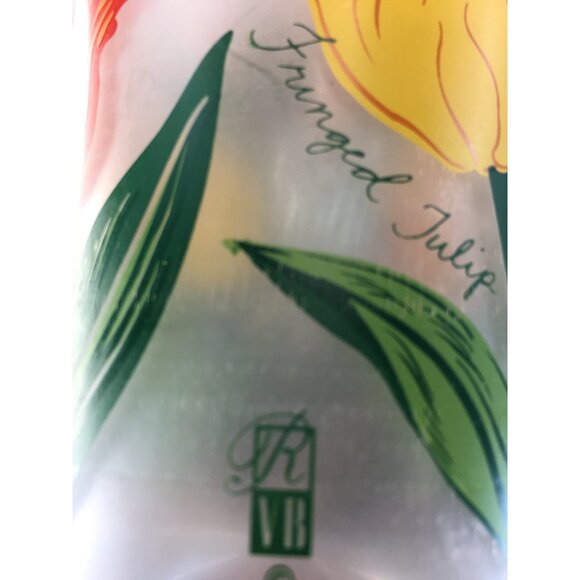 Vtg Precisioncraft Drinking Glasses Frosted Acrylic Parrot Tulip Design Set of 8 - Picture 12 of 14